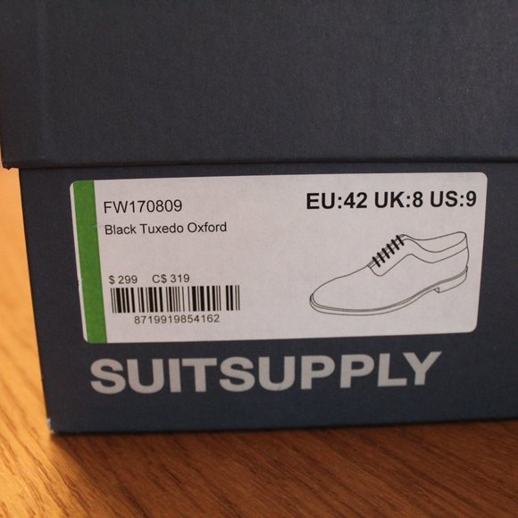 Suitsupply Black Tuxedo Shoes Size-9 (Brand New) - Picture 2 of 5